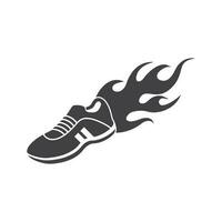 chaussures de sport logo icône illustration vectorielle conception vecteur