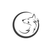 Loup logo icône vecteur illustration conception