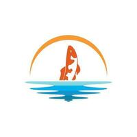 vecteur de logo de poisson koi