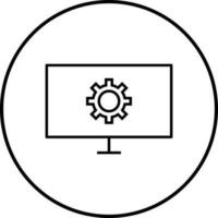 icône de vecteur de paramètres réseau unique