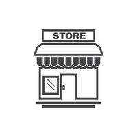 boutique icône logo vecteur illustration
