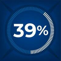 39 pour cent compter sur foncé bleu Contexte vecteur