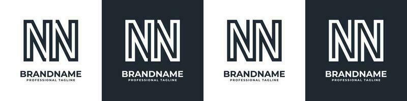 Facile nn monogramme logo, adapté pour tout affaires avec n ou nn initial. vecteur