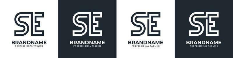 Facile se monogramme logo, adapté pour tout affaires avec se ou es initial. vecteur