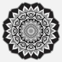 motif circulaire en forme de mandala pour henné, mehndi, tatouage, décoration. ornement décoratif de style oriental ethnique vecteur