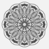 motif circulaire en forme de mandala pour henné, mehndi, tatouage, décoration. ornement décoratif de style oriental ethnique vecteur