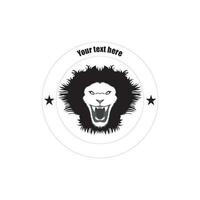 Lion tête vecteur, noir et blanc illustration, pour logo conception prêt à convertir eps fichier vecteur