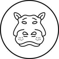 icône de vecteur d'hippopotame