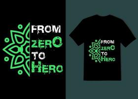 de zéro à héros T-shirt conception avec Mandela 2024 vecteur