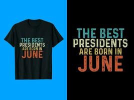 meilleur présidents typographie T-shirt conception vecteur