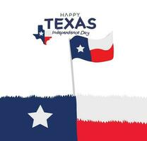 Texas indépendance journée vecteur illustration.