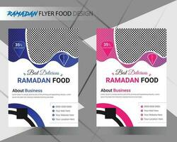 Ramadan nourriture prospectus conception modèle vecteur