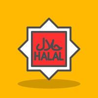 conception d'icône vectorielle halal vecteur