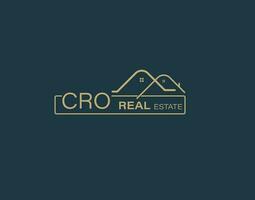 cro réel biens et consultants logo conception vecteurs images. luxe réel biens logo conception vecteur