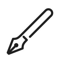 ancre, stylo outil icône dans noir plat conception sur blanc arrière-plan, stylo icône. crayon illustration. crayon, stylo Éditer icône. ancre stylo outil icône vecteur