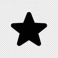 étoile, évaluation rempli contour icône dans transparent arrière-plan, de base app et la toile ui audacieux ligne icône, eps10 vecteur