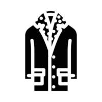 peau lainée vêtements d'extérieur Masculin glyphe icône vecteur illustration