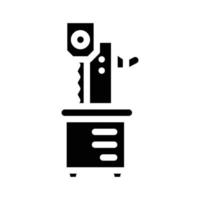 Viande OS vu glyphe icône vecteur illustration