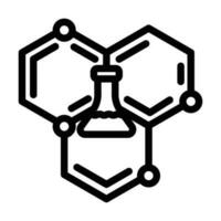 scientifique moléculaire structure ligne icône vecteur illustration