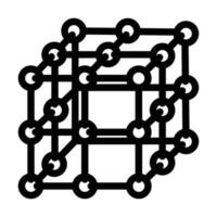 réseau moléculaire structure ligne icône vecteur illustration