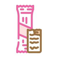 casse-croûte Chocolat bonbons nourriture Couleur icône vecteur illustration