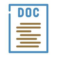 doc fichier format document Couleur icône vecteur illustration