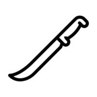 couteau du boeuf Boucher ligne icône vecteur illustration