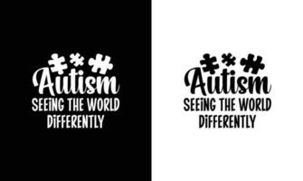 autisme citation t chemise conception, typographie vecteur