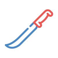 couteau du boeuf Boucher Couleur icône vecteur illustration