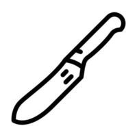 Boucher Viande couteau ligne icône vecteur illustration