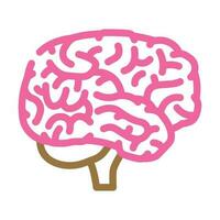 cerveau Humain Couleur icône vecteur illustration