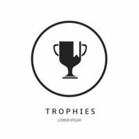 trophées icône illustration signe pour logo. Stock vecteur. vecteur