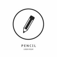 crayon icône illustration signe pour logo. Stock vecteur. vecteur