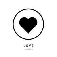 l'amour icône illustration signe pour logo. Stock vecteur. vecteur