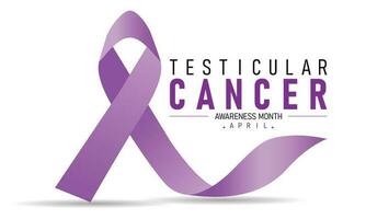 testiculaire cancer conscience calligraphie affiche conception. vecteur illustration.