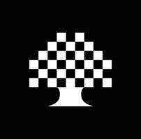 blanc pixel arbre vecteur icône. pixel arbre icône.