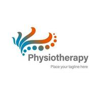 physiothérapie typographie vecteur logo. physiothérapie mannequin icône.