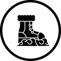 icône de vecteur de bottes de neige