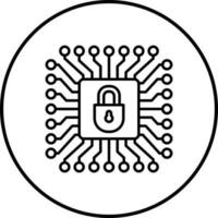 icône de vecteur de cyberprotection