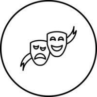 icône de vecteur de masques de théâtre