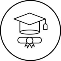icône de vecteur de chapeau de graduation