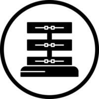 icône de glyphe de serveur vecteur