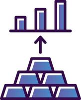 conception d'icône vectorielle d'investissement en or vecteur