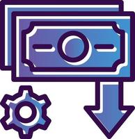 conception d'icône vectorielle de paramètres de revenu vecteur