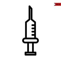 icône de la ligne d'injection vecteur