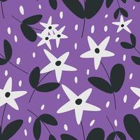 joli motif floral harmonieux avec petite fleur. illustration vectorielle de fleurs sauvages. modèle élégant pour les imprimés de mode, le textile, le papier peint vecteur