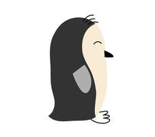 Animal de pingouin nordique de pépinière dessiné main mignon. illustration vectorielle dans un style scandinave. enfants conçoivent des cartes de voeux, impression d'invitation, t-shirt. vecteur