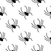 modèle sans couture de vecteur d'araignée sur un fond blanc. impression de motifs d'insectes sur textiles, papier, thème papier d'emballage