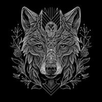 une Loup illustration capture le essence de le majestueux et féroce créature, souvent avec ses perçant regard, lisse fourrure, et puissant construire vecteur