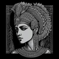 magnifique Cléopâtre a été le dernier pharaon de Egypte, renommé pour sa frappant regards et politique prouesse. sa récit continue à captiver et inspirer vecteur
